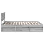 Casa si Gradina - Mobilier - Paturi si accesorii - Paturi - Cadru de pat Gri Sonoma 140 x 190 cm Lemn de pin masiv - Infinity.ro