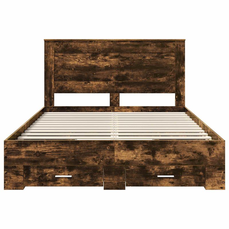 Casa si Gradina - Mobilier - Paturi si accesorii - Paturi - Cadru de pat cu sertar cu headboard cu depozitare Lemn compozit - Infinity.ro