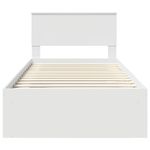 Casa si Gradina - Mobilier - Paturi si accesorii - Paturi - Cadru de pat cu headboard Alb 100 x 200 cm Lemn de pin masiv - Infinity.ro