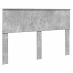 Casa si Gradina - Mobilier - Paturi si accesorii - Paturi - Cadru de pat cu headboard Beton 140 x 190 cm Lemn de pin masiv - Infinity.ro