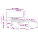 Casa si Gradina - Mobilier - Paturi si accesorii - Paturi - Cadru de pat cu tablie tapitata Gri inchis 200 x 200 cm - Infinity.ro