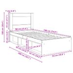 Casa si Gradina - Mobilier - Paturi si accesorii - Paturi - Cadru de pat Stejar artizanal 90 x 190 cm Lemn de pin masiv - Infinity.ro