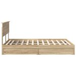 Casa si Gradina - Mobilier - Paturi si accesorii - Paturi - Pat cu storage Stejar Sonoma 140 x 200 cm Lemn compozit - Infinity.ro
