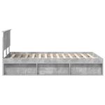 Casa si Gradina - Mobilier - Paturi si accesorii - Paturi - Cadru de pat cu headboard Beton 120 x 200 cm Lemn de pin masiv - Infinity.ro