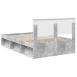 Casa si Gradina - Mobilier - Paturi si accesorii - Paturi - Cadru de pat cu headboard Beton 120 x 200 cm Lemn de pin masiv - Infinity.ro