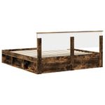 Casa si Gradina - Mobilier - Paturi si accesorii - Paturi - Cadru de pat Stejar fumuriu 180 x 200 cm Lemn de pin masiv - Infinity.ro