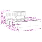 Casa si Gradina - Mobilier - Paturi si accesorii - Paturi - Cadru de pat Stejar fumuriu 180 x 200 cm Lemn de pin masiv - Infinity.ro