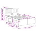 Casa si Gradina - Mobilier - Paturi si accesorii - Paturi - Cadru de pat cu headboard Beton 120 x 200 cm Lemn de pin masiv - Infinity.ro