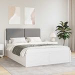Casa si Gradina - Mobilier - Paturi si accesorii - Paturi - Cadru de pat cu tablie tapitata Gri inchis 180 x 200 cm - Infinity.ro