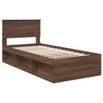 Casa si Gradina - Mobilier - Paturi si accesorii - Paturi - Cadru de pat Stejar inchis 90 x 190 cm Lemn de pin masiv - Infinity.ro