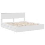 Casa si Gradina - Mobilier - Paturi si accesorii - Paturi - Pat cu storage cu headboard Alb 180 x 200 cm Lemn compozit - Infinity.ro