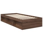 Casa si Gradina - Mobilier - Paturi si accesorii - Paturi - Cadru de pat Stejar inchis 90 x 190 cm Lemn de pin masiv - Infinity.ro