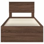 Casa si Gradina - Mobilier - Paturi si accesorii - Paturi - Cadru de pat Stejar inchis 90 x 190 cm Lemn de pin masiv - Infinity.ro