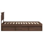 Casa si Gradina - Mobilier - Paturi si accesorii - Paturi - Cadru de pat Stejar inchis 90 x 190 cm Lemn de pin masiv - Infinity.ro