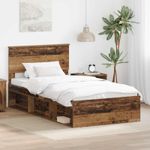 Casa si Gradina - Mobilier - Paturi si accesorii - Paturi - Cadru de pat Lemn vechi 100 x 200 cm Lemn de pin masiv - Infinity.ro