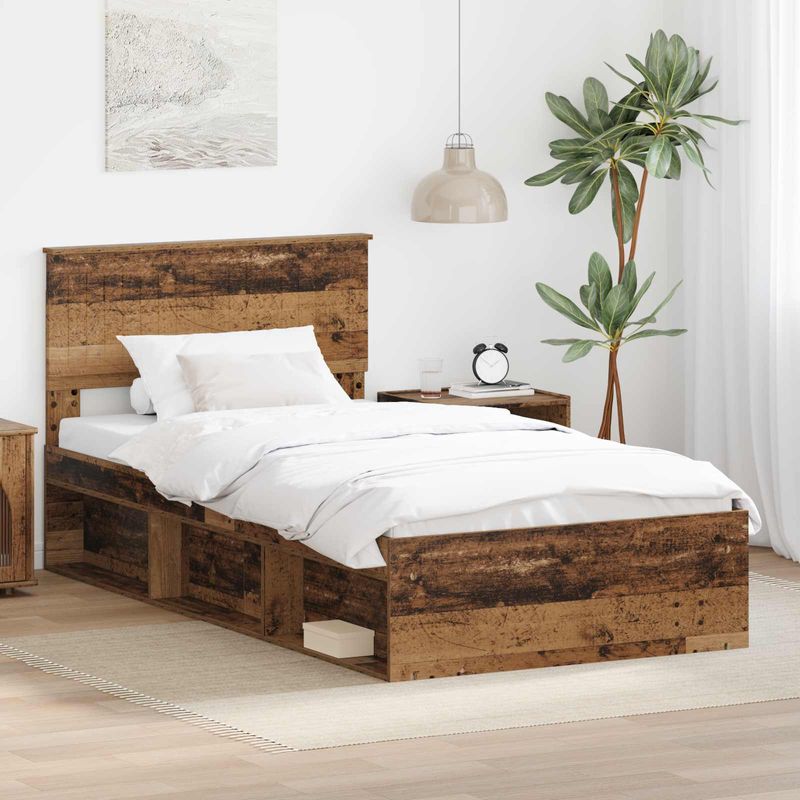 Casa si Gradina - Mobilier - Paturi si accesorii - Paturi - Cadru de pat Lemn vechi 100 x 200 cm Lemn de pin masiv - Infinity.ro