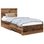 Casa si Gradina - Mobilier - Paturi si accesorii - Paturi - Cadru de pat cu headboard Lemn vechi 90 x 200 cm Lemn compozit - Infinity.ro