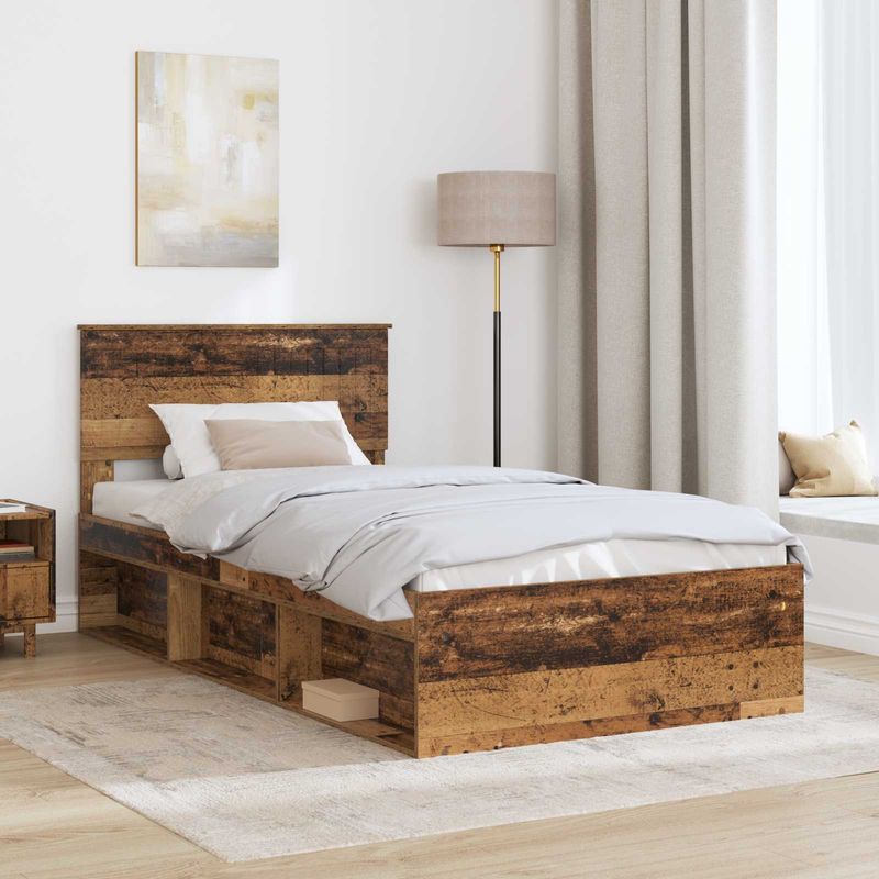 Casa si Gradina - Mobilier - Paturi si accesorii - Paturi - Cadru de pat Lemn vechi 100 x 200 cm Lemn de pin masiv - Infinity.ro
