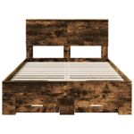 Casa si Gradina - Mobilier - Paturi si accesorii - Paturi - Cadru de pat Stejar fumuriu 120 x 200 cm Lemn compozit - Infinity.ro