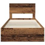 Casa si Gradina - Mobilier - Paturi si accesorii - Paturi - Cadru de pat cu headboard Lemn vechi 100 x 200 cm Lemn compozit - Infinity.ro