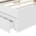 Casa si Gradina - Mobilier - Paturi si accesorii - Paturi - Pat cu storage cu headboard Alb 180 x 200 cm Lemn compozit - Infinity.ro