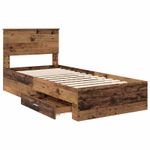 Casa si Gradina - Mobilier - Paturi si accesorii - Paturi - Cadru de pat cu headboard Lemn vechi 90 x 200 cm Lemn compozit - Infinity.ro