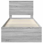 Casa si Gradina - Mobilier - Paturi si accesorii - Paturi - Cadru de pat Gri Sonoma 90 x 190 cm Lemn de pin masiv - Infinity.ro