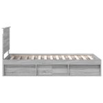 Casa si Gradina - Mobilier - Paturi si accesorii - Paturi - Cadru de pat Gri Sonoma 90 x 190 cm Lemn de pin masiv - Infinity.ro