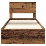 Casa si Gradina - Mobilier - Paturi si accesorii - Paturi - Cadru de pat cu headboard Lemn vechi 90 x 200 cm Lemn compozit - Infinity.ro