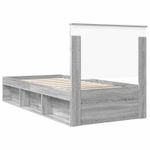 Casa si Gradina - Mobilier - Paturi si accesorii - Paturi - Cadru de pat Gri Sonoma 90 x 190 cm Lemn de pin masiv - Infinity.ro