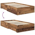 Casa si Gradina - Mobilier - Paturi si accesorii - Paturi - Cadru de pat cu headboard Lemn vechi 100 x 200 cm Lemn compozit - Infinity.ro