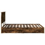 Casa si Gradina - Mobilier - Paturi si accesorii - Paturi - Pat cu storage Stejar fumuriu 135 x 190 cm Lemn compozit - Infinity.ro
