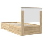 Casa si Gradina - Mobilier - Paturi si accesorii - Paturi - Cadru de pat cu sertar Stejar Sonoma 90 x 190 cm Lemn compozit - Infinity.ro
