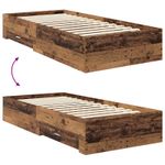 Casa si Gradina - Mobilier - Paturi si accesorii - Paturi - Cadru de pat cu headboard Lemn vechi 90 x 200 cm Lemn compozit - Infinity.ro
