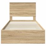 Casa si Gradina - Mobilier - Paturi si accesorii - Paturi - Cadru de pat cu sertar Stejar Sonoma 100 x 200 cm Lemn compozit - Infinity.ro
