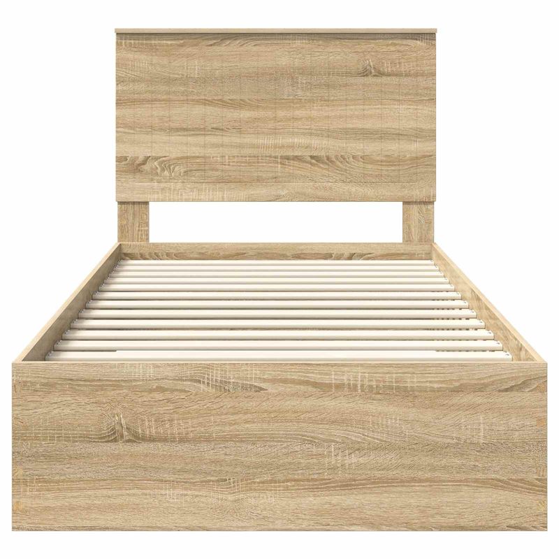 Casa si Gradina - Mobilier - Paturi si accesorii - Paturi - Cadru de pat cu sertar Stejar Sonoma 100 x 200 cm Lemn compozit - Infinity.ro