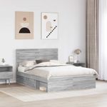 Casa si Gradina - Mobilier - Paturi si accesorii - Paturi - Cadru de pat Gri Sonoma 140 x 200 cm Lemn de pin masiv - Infinity.ro