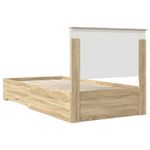 Casa si Gradina - Mobilier - Paturi si accesorii - Paturi - Cadru de pat cu sertar Stejar Sonoma 100 x 200 cm Lemn compozit - Infinity.ro