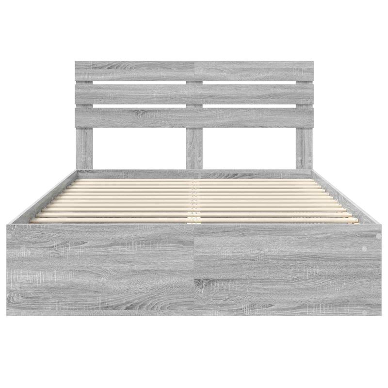 Casa si Gradina - Mobilier - Paturi si accesorii - Paturi - Cadru de pat Gri Sonoma 140 x 200 cm Lemn de pin masiv - Infinity.ro