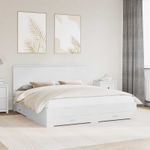 Casa si Gradina - Mobilier - Paturi si accesorii - Paturi - Cadru de pat cu headboard Alb 180 x 200 cm Lemn compozit - Infinity.ro