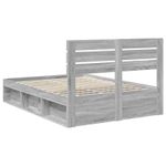 Casa si Gradina - Mobilier - Paturi si accesorii - Paturi - Cadru de pat Gri Sonoma 140 x 200 cm Lemn de pin masiv - Infinity.ro