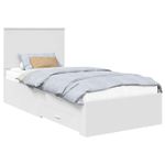 Casa si Gradina - Mobilier - Paturi si accesorii - Paturi - Cadru de pat cu headboard Alb 90 x 190 cm Lemn compozit - Infinity.ro