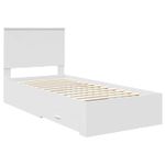 Casa si Gradina - Mobilier - Paturi si accesorii - Paturi - Cadru de pat cu headboard Alb 90 x 190 cm Lemn compozit - Infinity.ro