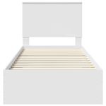 Casa si Gradina - Mobilier - Paturi si accesorii - Paturi - Cadru de pat cu headboard Alb 90 x 190 cm Lemn compozit - Infinity.ro
