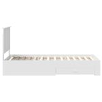 Casa si Gradina - Mobilier - Paturi si accesorii - Paturi - Cadru de pat cu headboard Alb 90 x 190 cm Lemn compozit - Infinity.ro