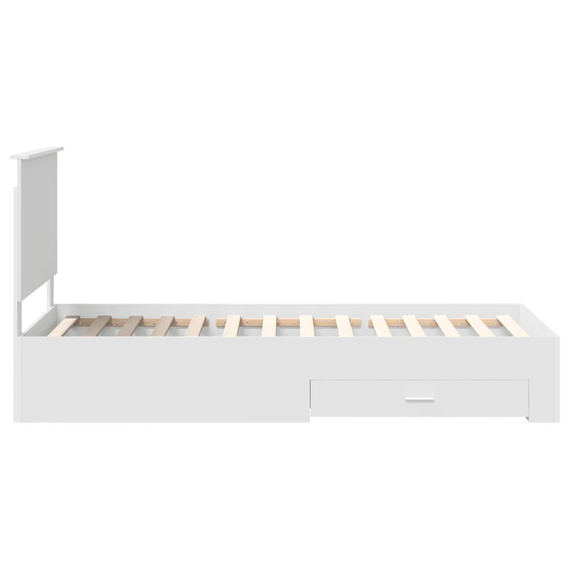 Casa si Gradina - Mobilier - Paturi si accesorii - Paturi - Cadru de pat cu headboard Alb 90 x 190 cm Lemn compozit - Infinity.ro