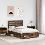 Casa si Gradina - Mobilier - Paturi si accesorii - Paturi - Cadru de pat cu sertar cu headboard cu depozitare Lemn compozit - Infinity.ro