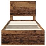 Casa si Gradina - Mobilier - Paturi si accesorii - Paturi - Cadru de pat cu headboard Lemn vechi 90 x 190 cm Lemn compozit - Infinity.ro