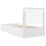 Casa si Gradina - Mobilier - Paturi si accesorii - Paturi - Cadru de pat cu headboard Alb 90 x 190 cm Lemn compozit - Infinity.ro