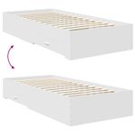 Casa si Gradina - Mobilier - Paturi si accesorii - Paturi - Cadru de pat cu headboard Alb 90 x 190 cm Lemn compozit - Infinity.ro